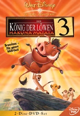 DVD-Cover: K�nig der L�wen 3 - Hakuna Matata <br> (2-Disc-DVD-Set), mit den Stimmen von Nathan Lane, Ernie Sabella, Jerry Stiller, Matthew Broderick, Moira Kelly, Whoopie Goldberg, Cheech Marin, Jim Cummings, ...