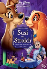 DVD-Cover: Susi und Strolch <br> <font color=silver>2-Disc Special Edition</font>, mit den Stimmen von Harry W�stenhagen, Ursela Monn, Jochen Schroeder, Erich Fiedler, Edgar Ott, Arnold Marquis, ...